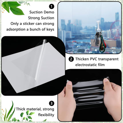 20 Pcs Car Windshield Sticker Applicator Bulk 5 x 6 Inch Static Cling Window Film for for Easy Application Clear Vinyl Car Window Windshield Protection Film Sticker Auto Removal Decal Shield