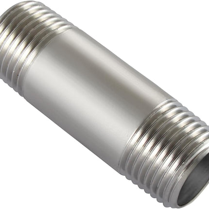 Stainless Steel Pipe Fittings, 1/2" NPT x 1/2" NPT Male Threaded, 2" Length Nipple Cast Pipe