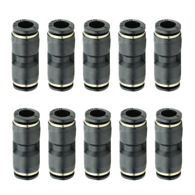 Push to Connect Air Fitting 6mm x 6mm Tube OD Pneumatic Plastic Air Compressor Tubing Fitting Straight