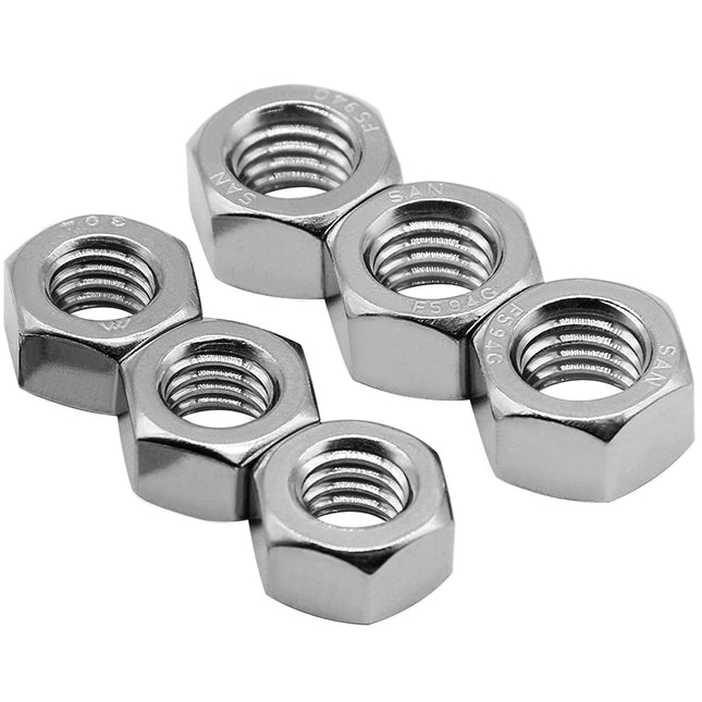 50PCS M6-1.0 Nuts 18-8 (304) Stainless Hardware Nuts Commercial Grade for Boats Dock Car – product detail