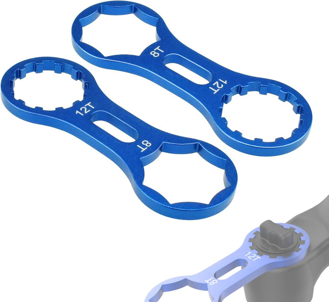 2Pcs Bicycle Fork Cap Wrench Aluminium Alloy Bike Front Fork Repair Tool Suspension Forks Cap Spaner