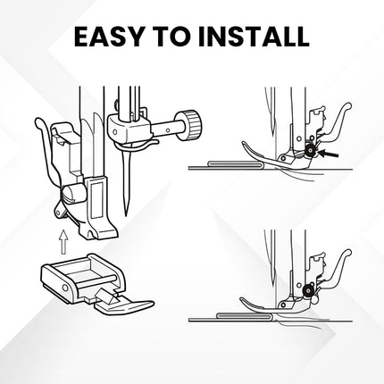 2Pcs Zipper Sewing Machine Presser Foot, Zinc Alloy Sewing Machine Foot for Most Low Shank Snap on Sewing Machines, Silver
