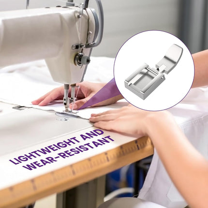 2Pcs Zipper Sewing Machine Presser Foot, Zinc Alloy Sewing Machine Foot for Most Low Shank Snap on Sewing Machines, Silver
