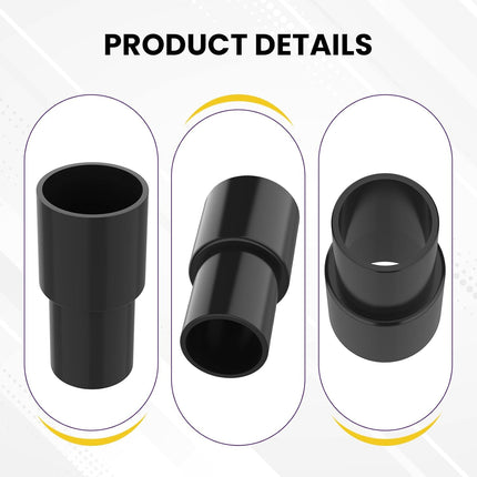 2Pcs Universal Vacuum Hose Adapter, 1-3/8" to 1-1/4" Plastic Vacuum Hose Connector Reducer, 35mm to 32mm Reducer Attachments for Vacuum Cleaner and Dust Collection Accessories