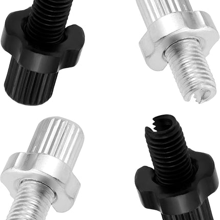 4Pcs M7 Brake Lever Adjuster Screws, Black/Silver Bicycle Adjusting Screws, 7mm Aluminum Alloy Bike Brake Cable Bolt for Bicycles Mountain Bikes Road Bikes