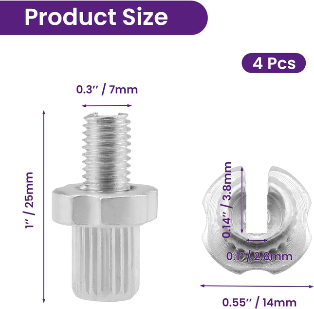4Pcs M7 Brake Lever Adjuster Screws Black/Silver Bicycle Adjusting Screws 7mm Aluminum Alloy Bike – product detail