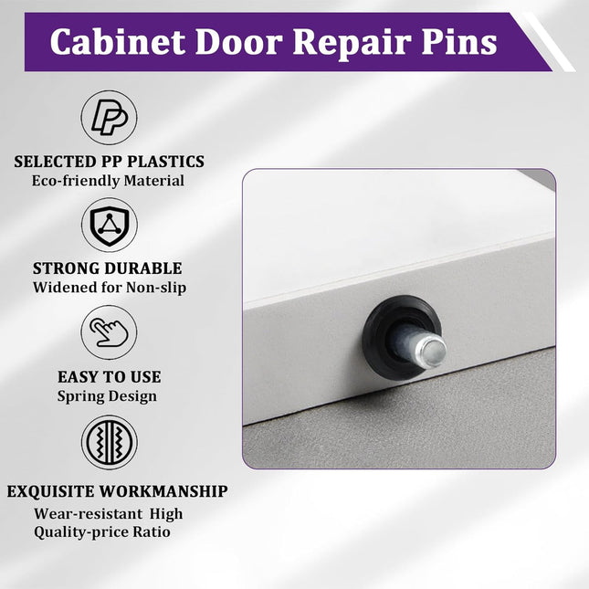 24Pcs Cabinet Door Repair Pins Damper Replacement Spring Loaded Repair Pins Furniture Fittings Door Pin – product detail