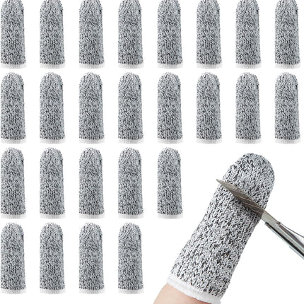 20 Pieces Cut Resistant Finger Cots Protection Reusable Finger Thumb Protector Gloves for Kitchen Sculpture Work (2.2 Inch)