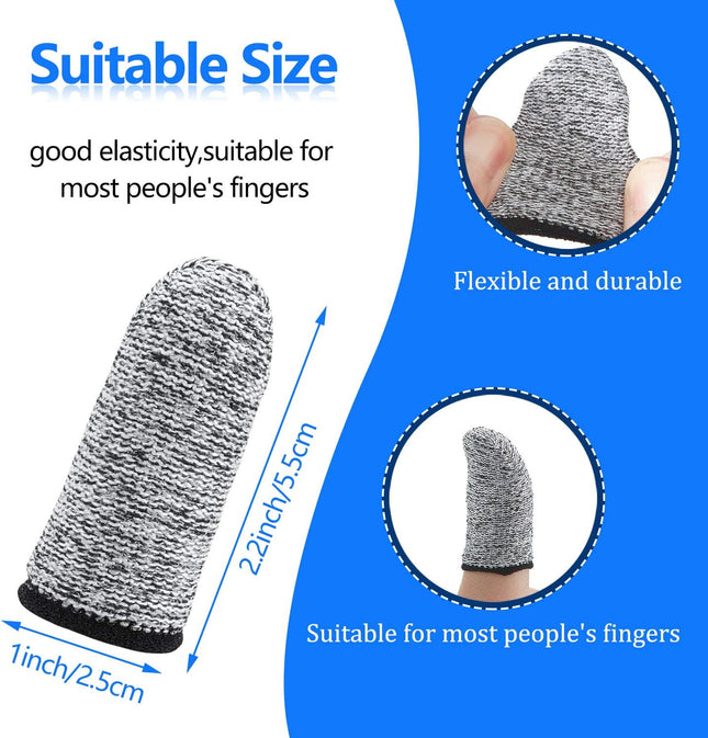 20 Pieces Cut Resistant Finger Cots Protection Reusable Finger Thumb Protector Gloves for Kitchen – product detail