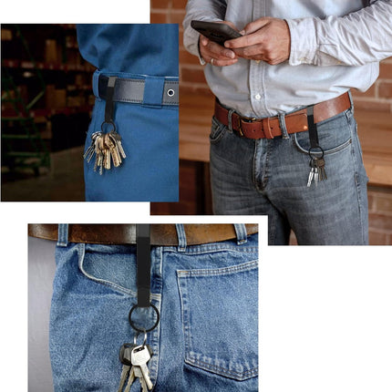 Key Holder for Duty Belt, Stainless Steel Key Clips with Tactical Keyrings for Police, Law Enforcement, Firefighters
