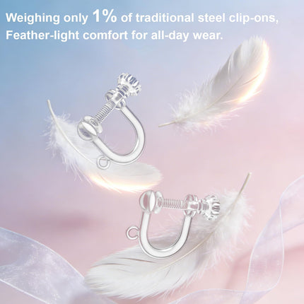 40pcs Screw Back Earring Converter with Jump Rings – Convert Dangle Earrings for Non-Pierced Ears, Such as Those with Fishhook or Kidney Hook Findings, Painless & Hypoallergenic Resin U‑Type Earrings