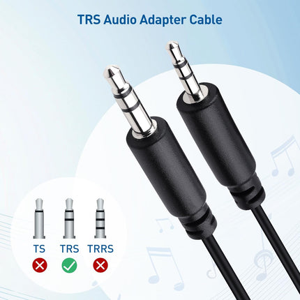 Combo-Pack TRS 2.5 mm and 3.5 mm Headphone Adapter Kit (1X 2.5mm to 3.5mm Converter and 1X 3.5mm to 2.5mm Converter) in Black - 4 Inches