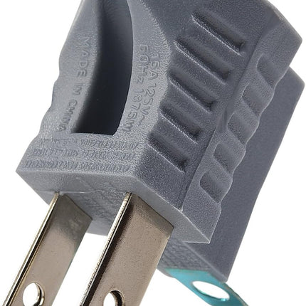 [UL Listed] 3-Pack 2 Prong to 3 Prong Outlet Adapter in Gray, (3Prong to 2Prong Plug Adapter) - Allows a 2Prong Outlet to Accept 3Prong Plugs