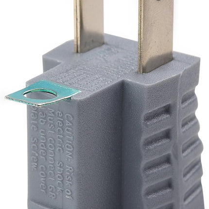 [UL Listed] 3-Pack 2 Prong to 3 Prong Outlet Adapter in Gray, (3Prong to 2Prong Plug Adapter) - Allows a 2Prong Outlet to Accept 3Prong Plugs