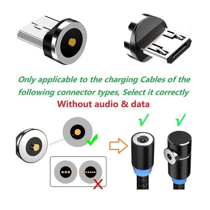 Magnetic Charging Series (Micro Tips),Just 4 Micro Tips Without Nylon Braided USB Cable No Charger Cords.