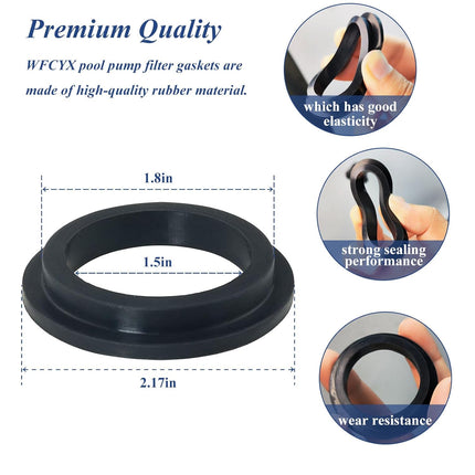 11412 Pool L-Shape O-Ring Gasket Replacement for Intex Sand Filter Pump Motor, Replaces Pool Pump Parts 11412 (10 Pcs)