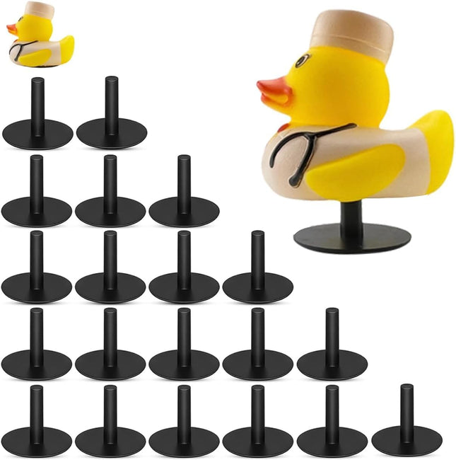 20Pcs Duck Holder for Jeep Dash Rubber Ducks Plugs for Jeep Wrangler Dashboard Plastic Duck Mounts Black