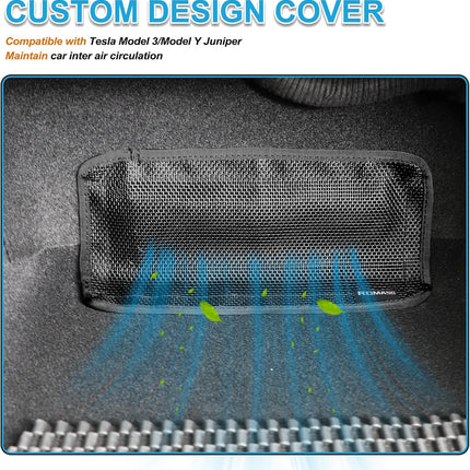 Rear Air Vent Cover for Tesla Model 3/Model Y Juniper,Backseat Air Condition Cover for Tesla PVC Mesh Hook&Loop Easy to Use