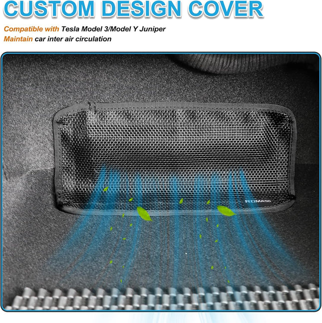 Rear Air Vent Cover for Tesla Model 3/Model Y Juniper Backseat Air Condition Cover for Tesla PVC Mesh Hook – product detail