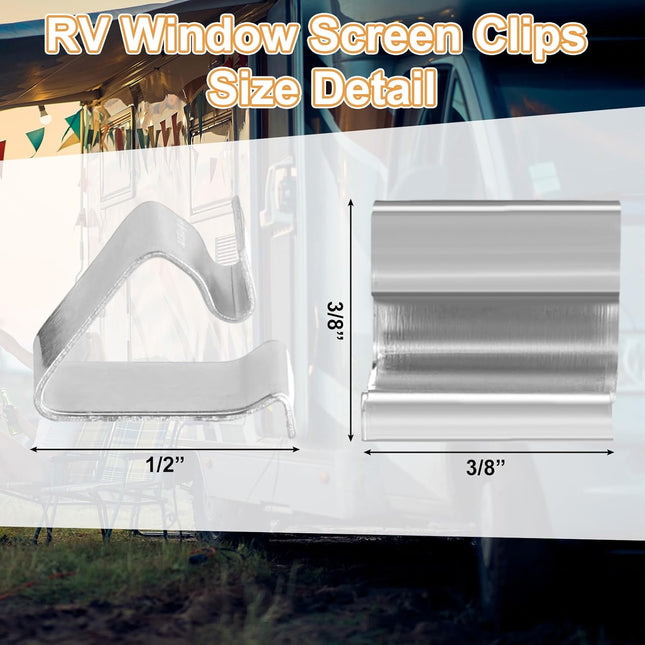 8 Pcs RV Window Replacement Screen Clips Screen Installer Clips Screen Retainers Clips RV Roll – product detail