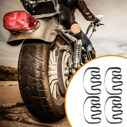 4 Pcs Motorcycle Rubber Rim Strips High-strength Protection Tape Inner Tubes for Wheels, 1" x 19"