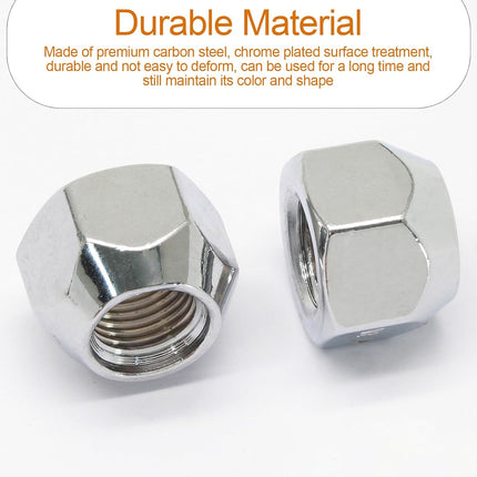 5Pcs 1/2-20 Inch Trailer Lug Nuts 509 Tire Lugs Wheel Nuts Wheel Trailer Lugs 1/2 20 Open End Lug Nuts for Trailers Tire Wheel