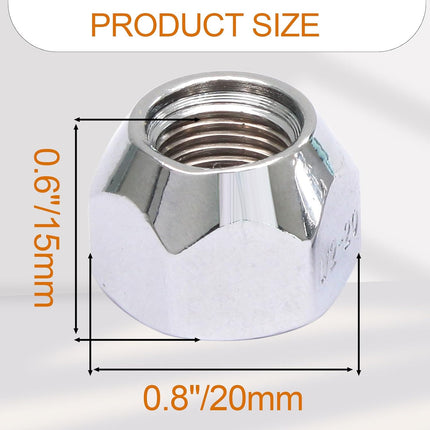 5Pcs 1/2-20 Inch Trailer Lug Nuts 509 Tire Lugs Wheel Nuts Wheel Trailer Lugs 1/2 20 Open End Lug Nuts for Trailers Tire Wheel
