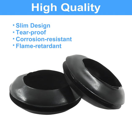 12 Pcs 20mm Rubber Grommets, 3/4 Inch ID Rubber Hole Grommets Rubber Wire Grommets Eyelet Ring Gasket Hole Grommets for Firewall Wires Cables Hoses Protection