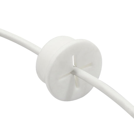 12pcs 3/4 Inch (20mm) Rubber Desk Grommet, Flexible Desk Hole Cover Plug Wire Management Cable Cord Pass Through for Office Home Equipment (White)