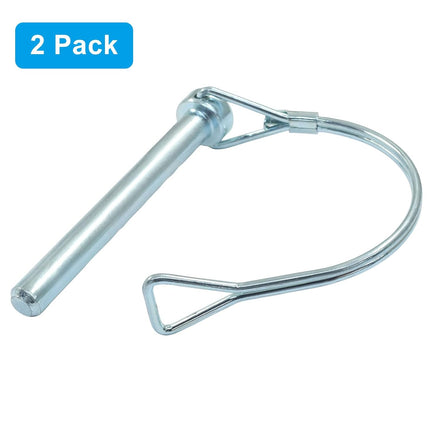 2 Pack Trailer Coupler Pin, Zinc Plated Carbon Steel Locking Pin, 5/16" x 2.75" Medium Hitch Pin for Trailers/Garden
