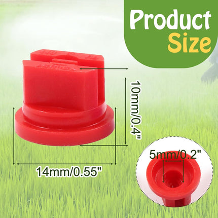12Pcs Flat Fan Spray Tip 110 Degree Plastic Spray Nozzle Tip Fan Shaped Atomizing Nozzle Agriculture Greenhouse Sprayer Equipment