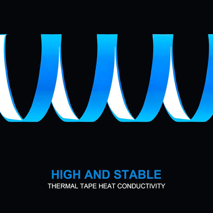 Thermal Conductive Tape, (10mm Width x 0.20mm Thickness x 25 Meters) Double Side Thermal Adhesive Tape, Heatsink Thermal Tape for Coolers, LED Strips, Computer CPU, GPU