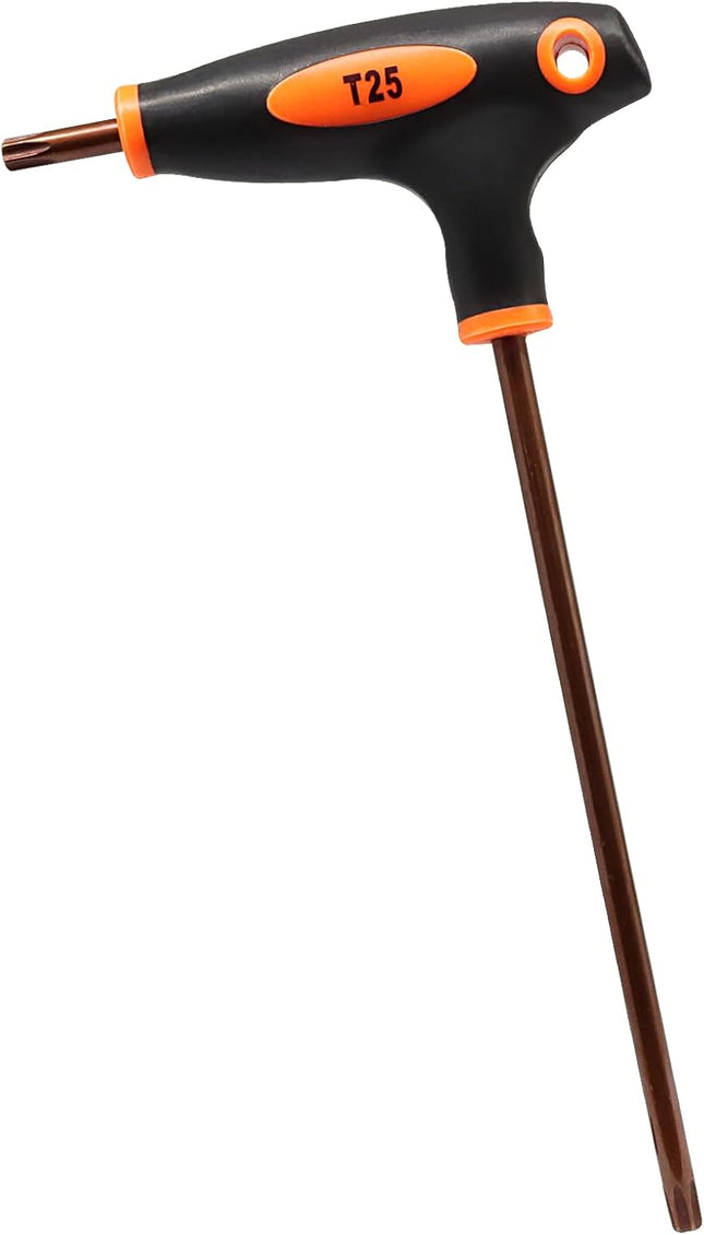 T25 Torx Screwdriver Anti Tamper Proof Torx Key S2 Steel Wrench T-Handle Dual End Wrench for Home