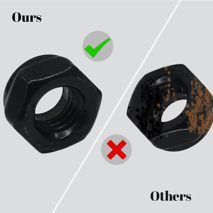 M3 Hex Lock Nuts, M3 x 0.5mm Carbon Steel Nylon Insert Self-Locking Nuts for Fasteners, 50Pcs