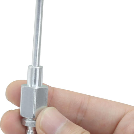 Grease Needle Nozzle, Nose Grease Dispenser Grease Gun Fittings and Gun Tips, Narrow Needle Greaser Adapter with 1/8 Inch NPT Threads for Hydraulic Systems/Mechanics (1 Pack)