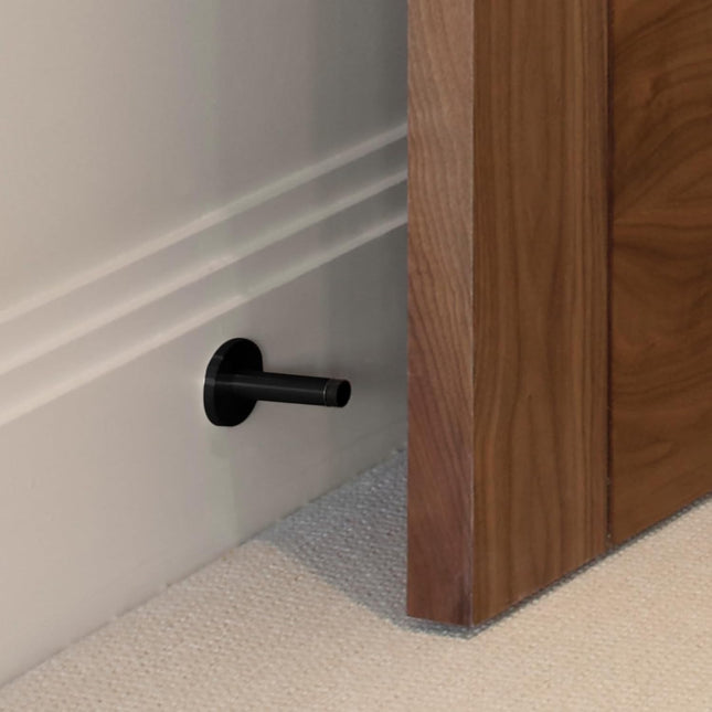 2 Pack 3.5 Inch Stainless Steel Door Stops Bumper Sound Dampening Door Stoppers with Soft Rubber Tip Wall – product detail