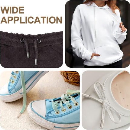 Shoelace Tips, Alloy Shoe Lace Ends Tips, Cylindrical Tip Replacement for Shoestring