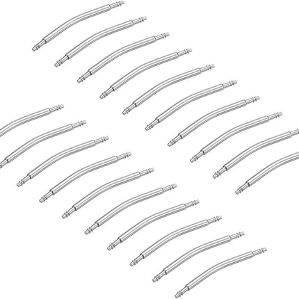20mm Curved Spring Bar Pins 1.5mm Dia Stainless Steel Double Flanged End Watch Band Link Pin 20pcs