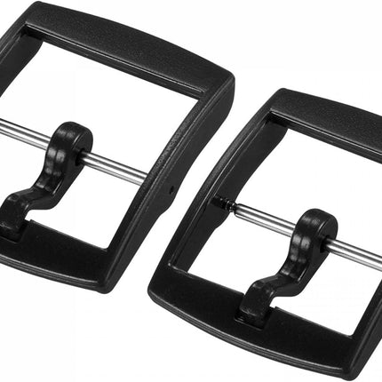 Watch Strap Clasp Replacement Plastic Buckle for 20mm Width Watch Bands Black 2 Pcs