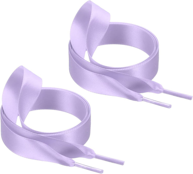 35 39 47 55 Satin Ribbon Shoelaces Wide Silk Flat Shoe Laces Shoestring Silky Sneakers Shoelaces