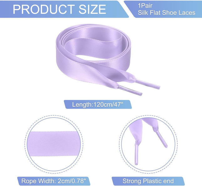35 39 47 55 Satin Ribbon Shoelaces Wide Silk Flat Shoe Laces Shoestring Silky Sneakers Shoelaces – product detail