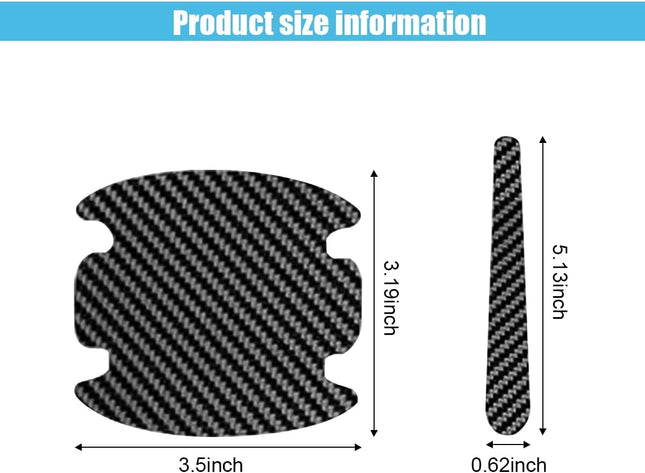 8PCS Car Door Handle Scratch Protectors Carbon Fiber Car Door Handle Bowl Sticker Universal Auto Doors – product detail