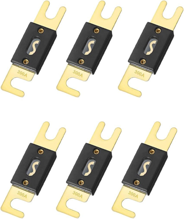 6PCS 300Amp/300A ANL Fuse Blade Fuse for Marine Car Vehicle Audio and Video System ANL V1258-DP02-A-2339