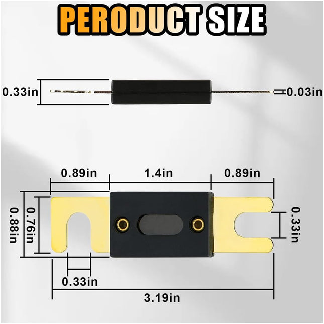 6PCS 300Amp/300A ANL Fuse Blade Fuse for Marine Car Vehicle Audio and Video System ANL – product detail