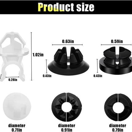 30PCS Hood Prop Rod Holder Clips, Compatible with 91503-SS0-003, Fit Most Cars