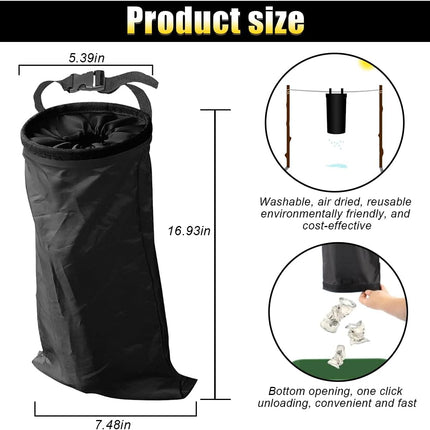 2PCS Car Trash Bag, Auto Portable Trash Can Universal Hanging Car Garbage Bag, Waterproof Garbage Can with Elastic Opening, Car Organizer Auto Accessories for Car, Home, Outdoor