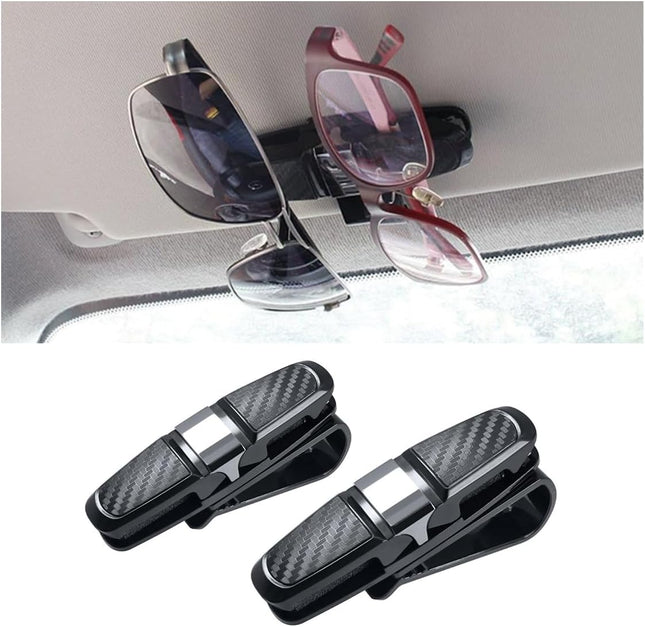 2PCS Glasses Holders for Car Sun Visor Glasses Clip Organizer Sunglasses Eyeglasses Mount with