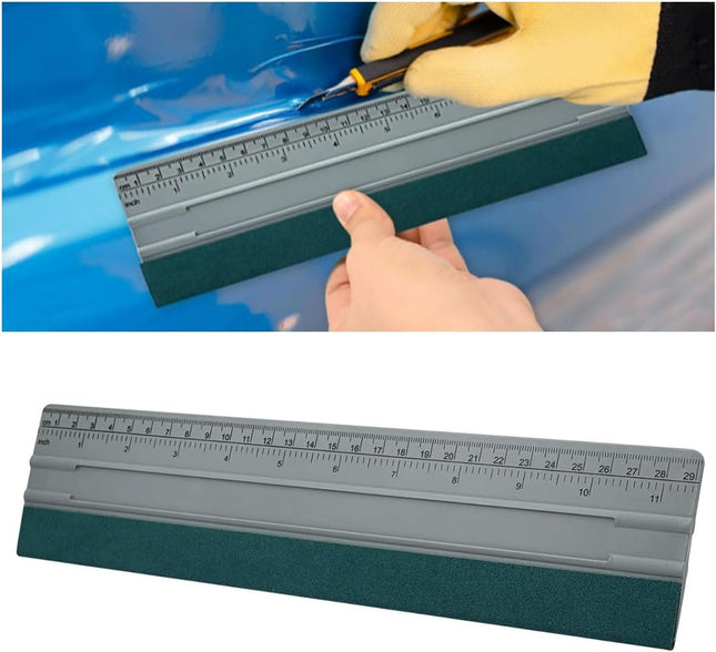 12 Inch Vinyl Wrap Squeegee Window Tint Squeegee Installation Tool with Ruler 15CM & Suede
