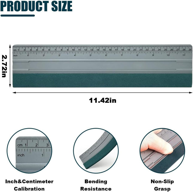 12 Inch Vinyl Wrap Squeegee Window Tint Squeegee Installation Tool with Ruler 15CM & Suede – product detail