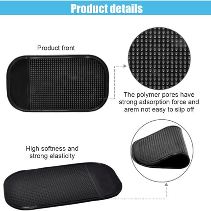 5PCS Car Dashboard Non-Slip Mat, Anti-Slide Sticky Multifunctional Pads for Auto Dashboard, Cell Phone Bracket Mat, Fit for Cell Phones, Keys, Sunglasses, GPS, Coins, Mirrors